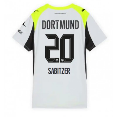 Ženski Nogometni dresi Borussia Dortmund Marcel Sabitzer #20 Gostujoči 2025-26 Kratek Rokav Ženski Nogometni dresi Borussia Dortmund Marcel Sabitzer #20 Gostujoči 2025-26 Kratek Rokav